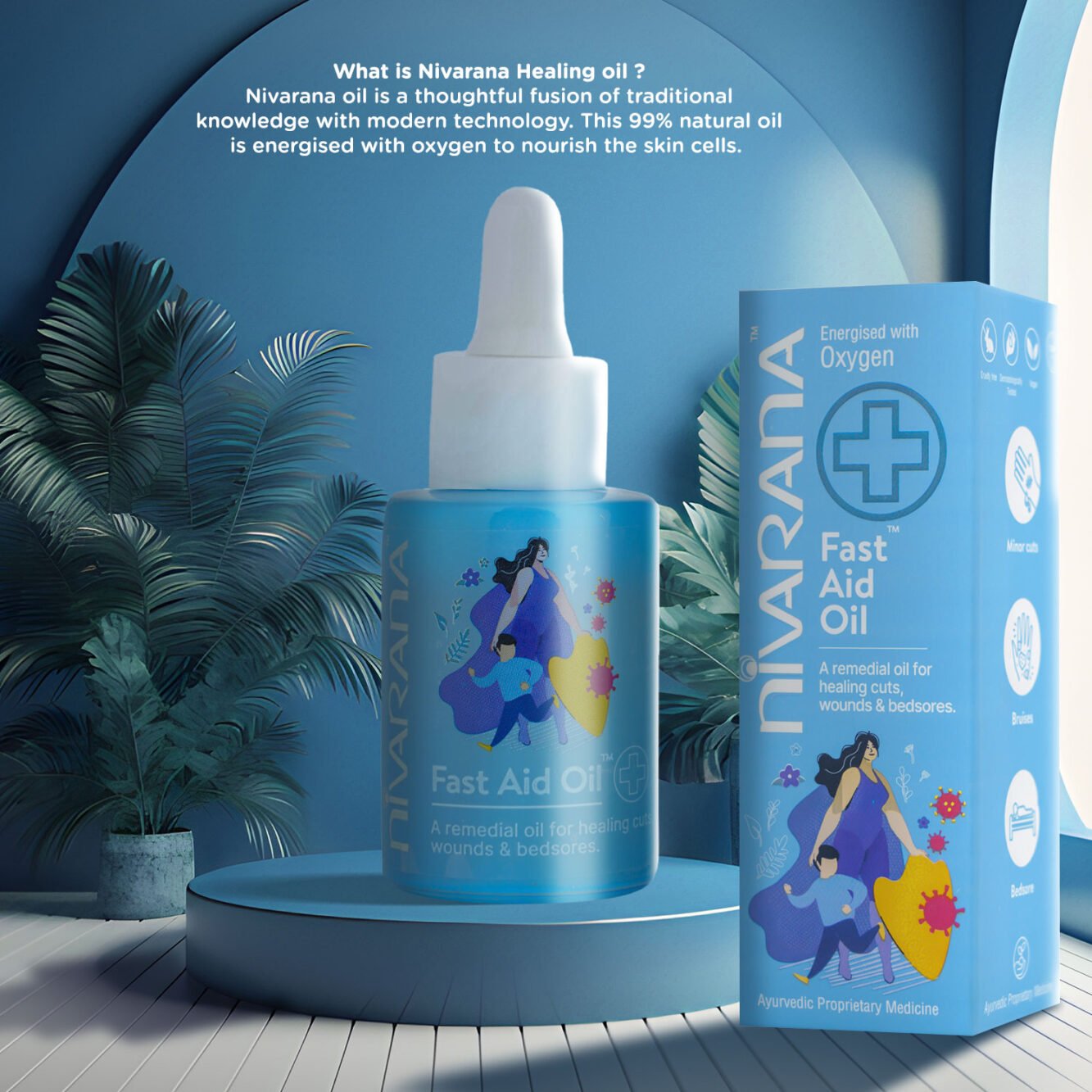 Nivarana Fast Aid Oil – Relief for Wounds, Inflammations, and Irritations – 30ml