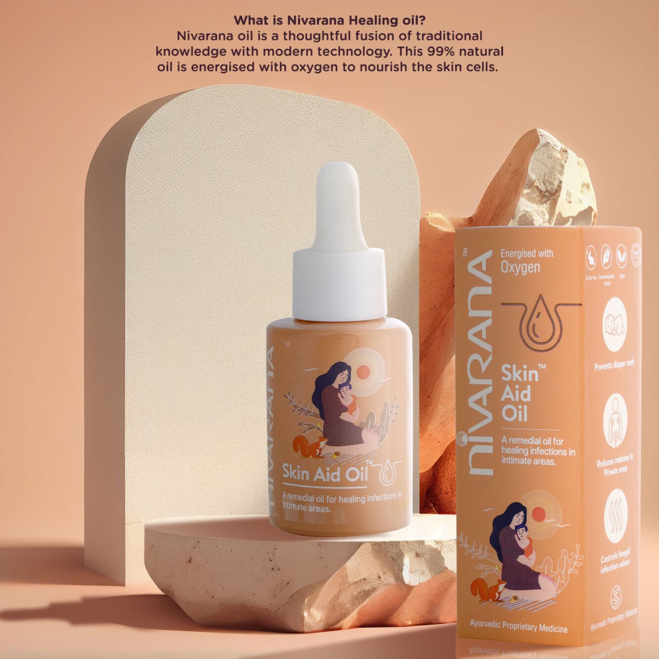 Nivarana Skin Aid Oil – Minimizes Redness in Sensitive Areas – 30ml