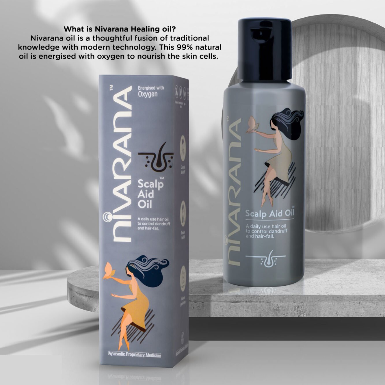 Nivarana Scalp Aid Oil – Minimize Hair Loss, and Promote Better Sleep – 100ml