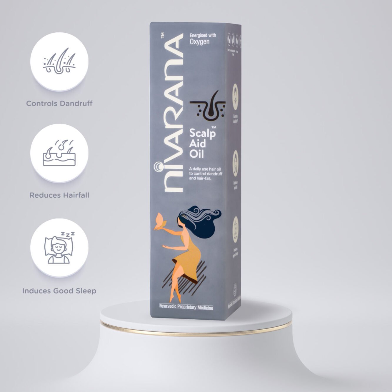 Nivarana Scalp Aid Oil - Minimize Hair Loss, and Promote Better Sleep - 100ml - Image 6