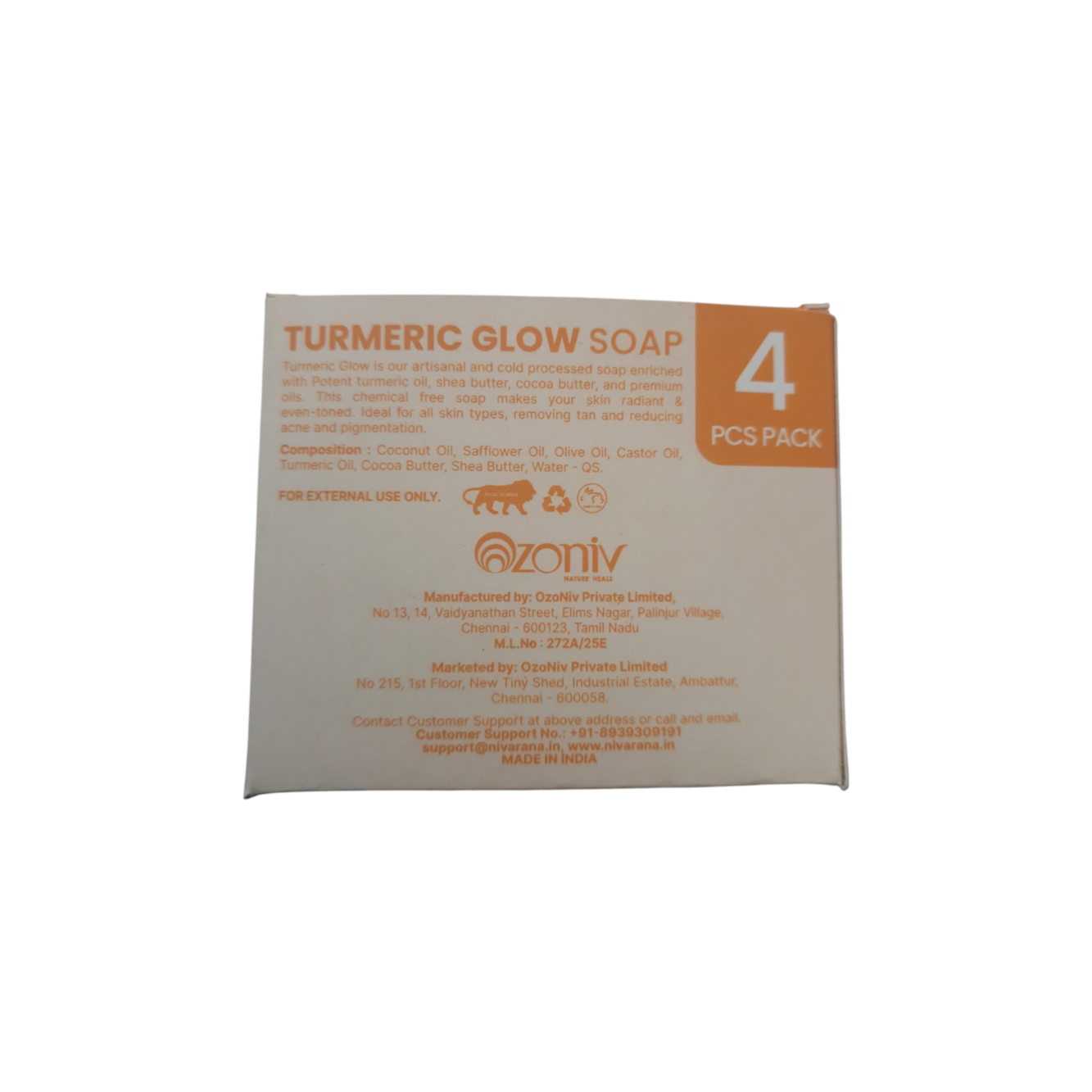 Turmeric Glow Soap Pack of Four - Image 4